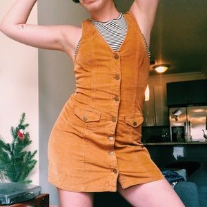 Corduroy Button Up Dress